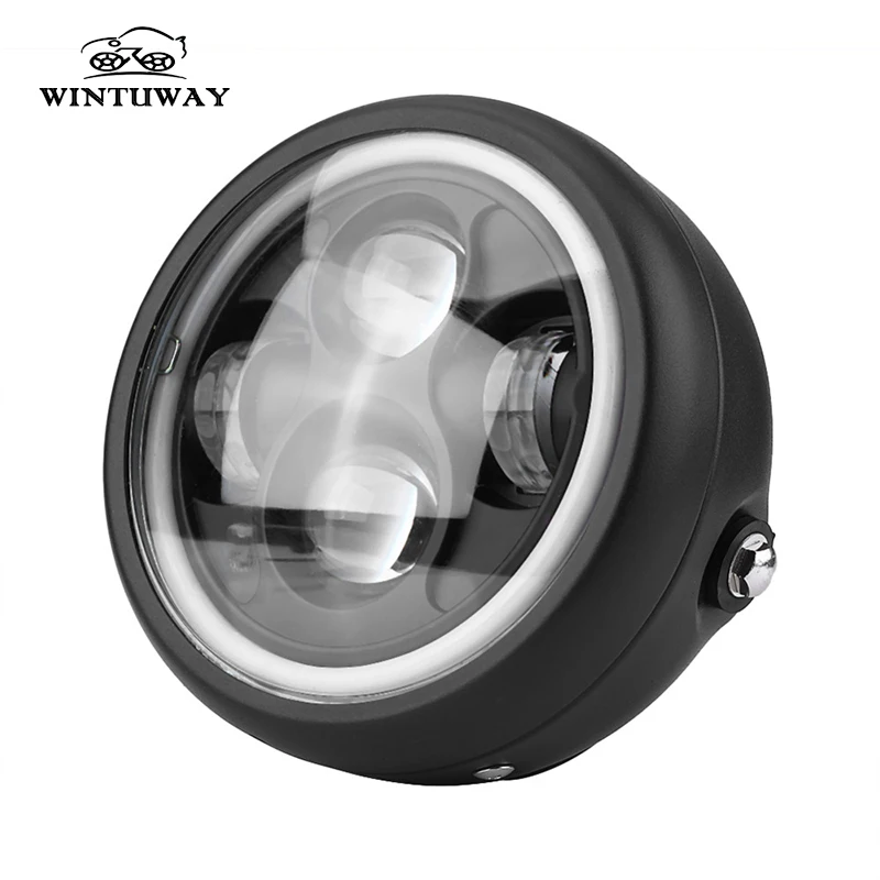 WINTUWAY Motorcycle LED Headlight HeadLamp Bulb For Harley Sportster Cafe Racer Bobber Motor Headlight Bulb DRL With Angel Ring
WINTUWAY Motorcycle LED Headlight HeadLamp Bulb For Harley Sportster Cafe Racer Bobber Motor Headlight Bulb DRL With Angel Ring