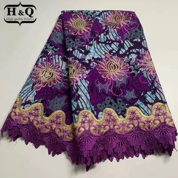 H&Q fashion purple african batik lace wax fabric 100% cotton fabrics embroidery nigerian cord laces water soluble fabric 6 yards 
H&Q fashion purple african batik lace wax fabric 100% cotton fabrics embroidery nigerian cord laces water soluble fabric 6 yards