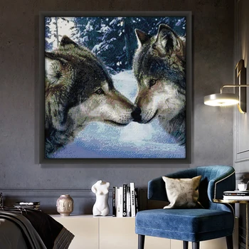 Two wolves love each other painting counted 11 14CT Chinese Cross Stitch Set DIY DMC Kit animal Embroidery Needlework Home Decor
Two wolves love each other painting counted 11 14CT Chinese Cross Stitch Set DIY DMC Kit animal Embroidery Needlework Home Decor