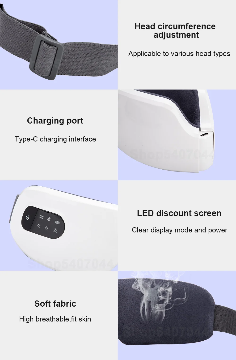 3D Bluetooth Smart Airbag Vibration Electric Eye Massager Eye Care Heating Music Relieves Fatigue Dark Circles Instrument 3D Bluetooth Smart Airbag Vibration Electric Eye Massager Eye Care Heating Music Relieves Fatigue Dark Circles Instrument