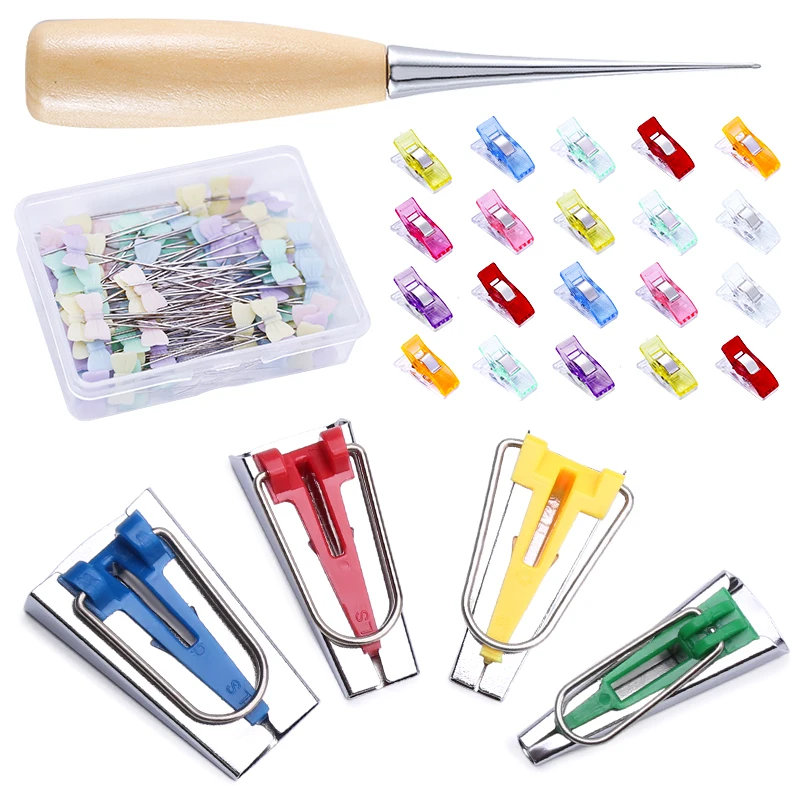 LMDZ Sewing Bias Tape Maker with Plastic Fabric Clips Sewing Wooden Awl for Patchwork Sewing Quilting DIY Accessories
LMDZ Sewing Bias Tape Maker with Plastic Fabric Clips Sewing Wooden Awl for Patchwork Sewing Quilting DIY Accessories