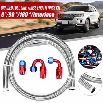 1M Braided Fuel Line Racing Hose Stainless Steel Oil/Fuel Hose Line With Hose End Fittings Kit Oil Cooler Pipe Cooling System
1M Braided Fuel Line Racing Hose Stainless Steel Oil/Fuel Hose Line With Hose End Fittings Kit Oil Cooler Pipe Cooling System