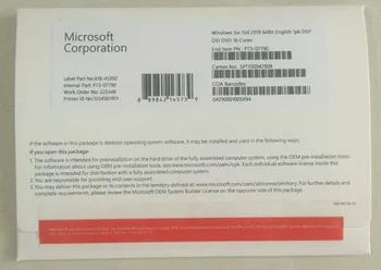 Microsoft Windows Server 2019 Standard Key 64 bit English DVD OEM Boxed 16 core Win 2019 Std COA sticker Global Lifetime USE
Microsoft Windows Server 2019 Standard Key 64 bit English DVD OEM Boxed 16 core Win 2019 Std COA sticker Global Lifetime USE