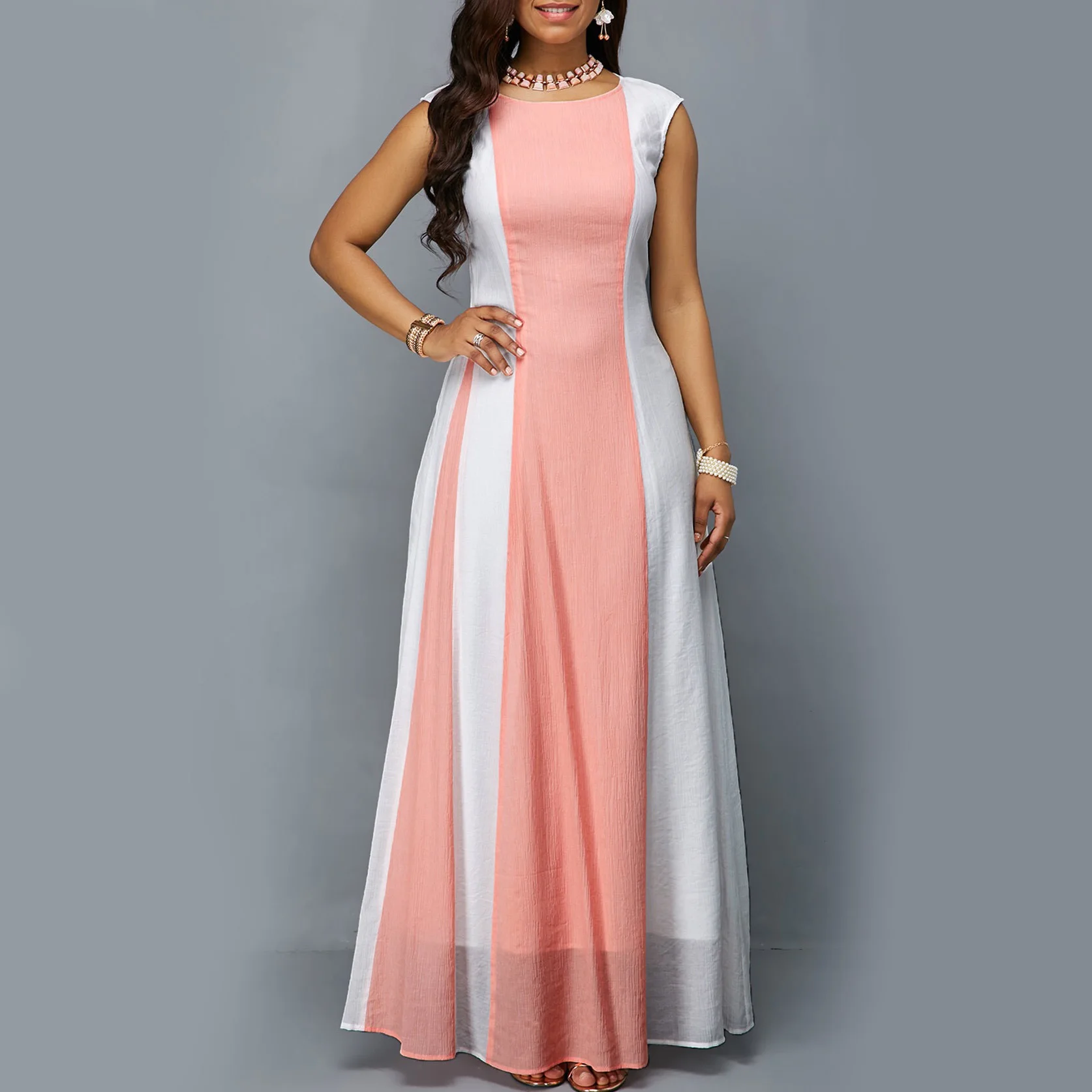 Women 2020 Summer Chiffon Dresses Sleeveless Patchwork Long Dress Elegant Loose Fashion Daily Wear Dress Hot Sales Free Shipping
Women 2020 Summer Chiffon Dresses Sleeveless Patchwork Long Dress Elegant Loose Fashion Daily Wear Dress Hot Sales Free Shipping