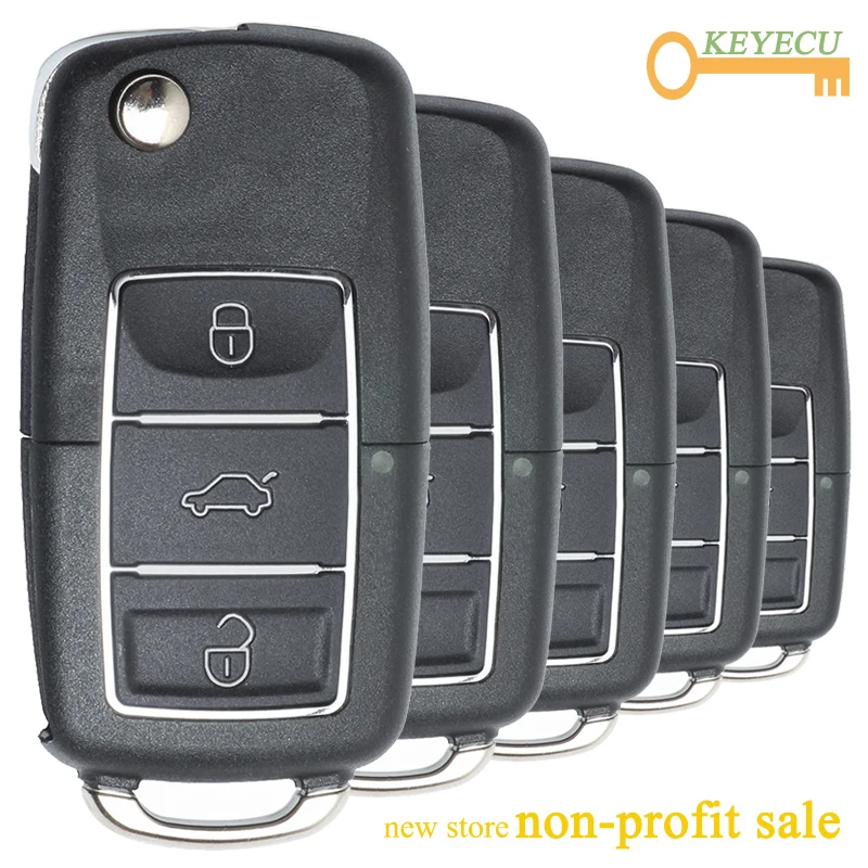 KEYECU 5Pieces KEYDIY B Series B01-3-Luxury Universal Remote Control Car Key - 3 Button - for KD900 KD900+ URG200 Key Programmer
KEYECU 5Pieces KEYDIY B Series B01-3-Luxury Universal Remote Control Car Key - 3 Button - for KD900 KD900+ URG200 Key Programmer