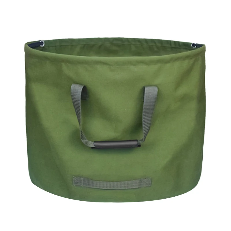 2 Pack Portable Waterproof Reusable Garden Lawn Leaf Trash Waste Bag Container Storage Tote Garden Yard Compost Bag
