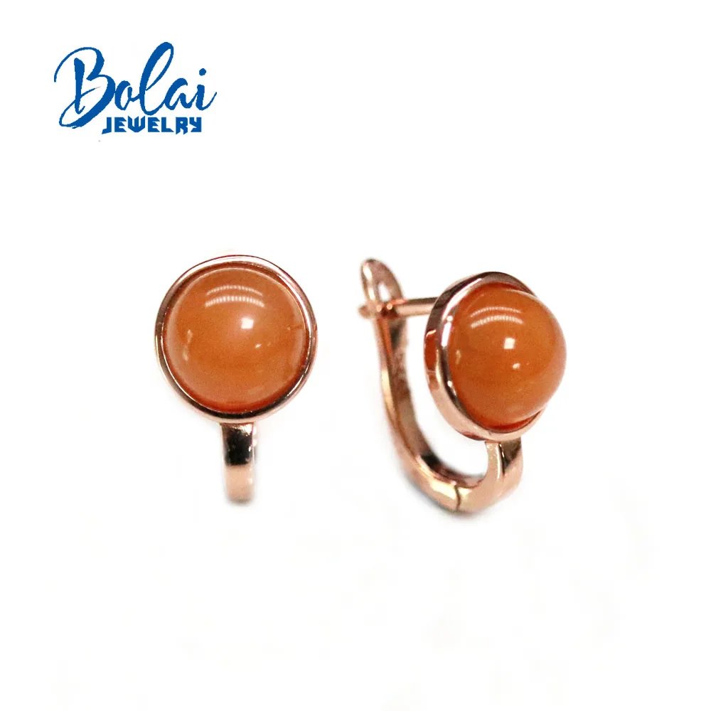 Женские серьги с лунным камнем bolai, круглые серьги из стерлингового серебра 925 пробы с натуральным оранжевым лунным камнем 8,0 мм, Простые Модные ювелирные изделия на каждый день
Женские серьги с лунным камнем bolai, круглые серьги из стерлингового серебра 925 пробы с натуральным оранжевым лунным камнем 8,0 мм, Простые Модные ювелирные изделия на каждый день
