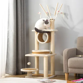 Modern Small Cat Tree Strong Wear-resistant Natural Healthy Easy To Assemble Cat Activity Rest Area Entertainment Game Center
Modern Small Cat Tree Strong Wear-resistant Natural Healthy Easy To Assemble Cat Activity Rest Area Entertainment Game Center