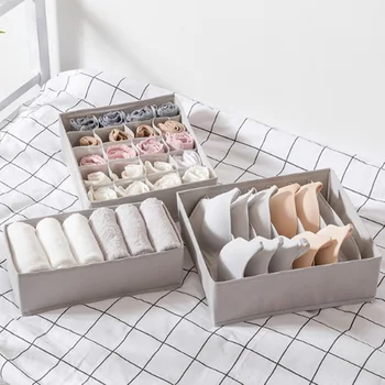 3pcs Closet Bra Underwear Organizer Folding Storage Box Drawer Fabric Finishing Box Divider Kit Panties Scarfs Socks Home Favors
3pcs Closet Bra Underwear Organizer Folding Storage Box Drawer Fabric Finishing Box Divider Kit Panties Scarfs Socks Home Favors