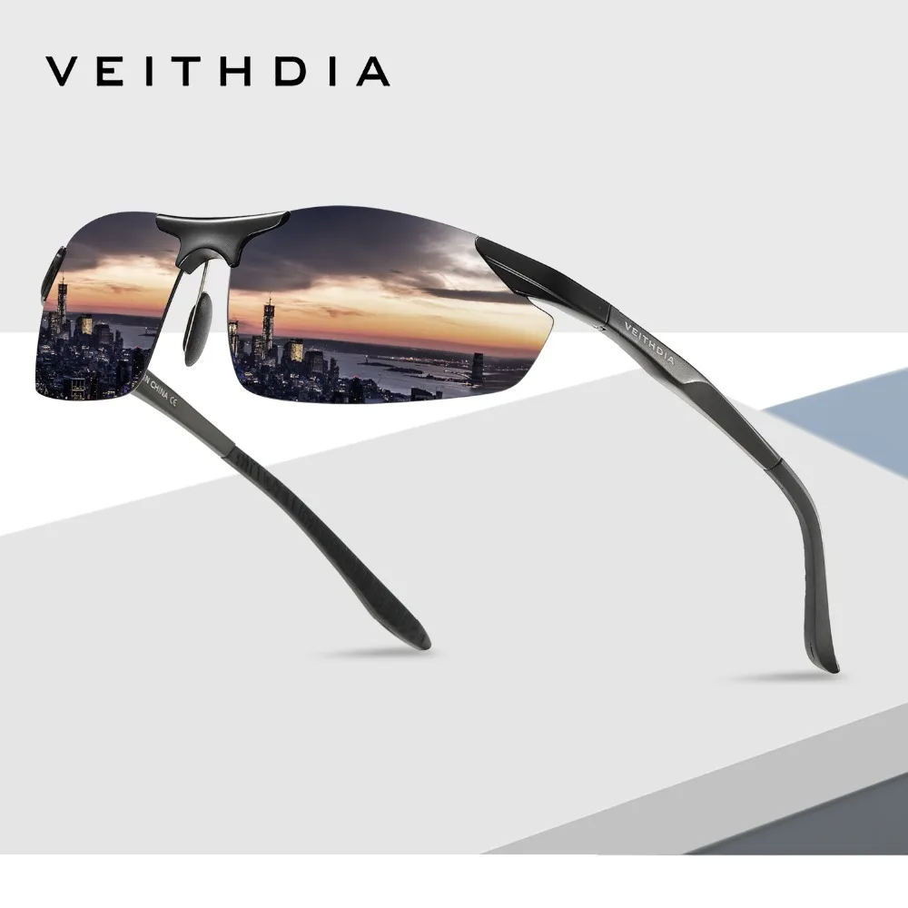 Бренд VEITHDIA алюминиевые поляризованные солнцезащитные очки мужские для вождения