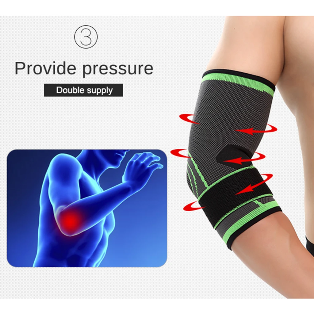 Elbow Support Brace Compression Sleeve Tendonitis Joint Pain Guard Wrap Band Elbow Support Brace Compression Sleeve Tendonitis Joint Pain Guard Wrap Band