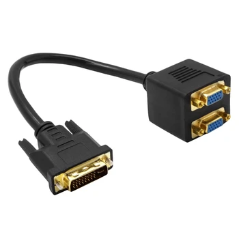 DVI (24 5) Revolution to 2 VGA Female Splitter Cable Adapter
DVI (24 5) Revolution to 2 VGA Female Splitter Cable Adapter