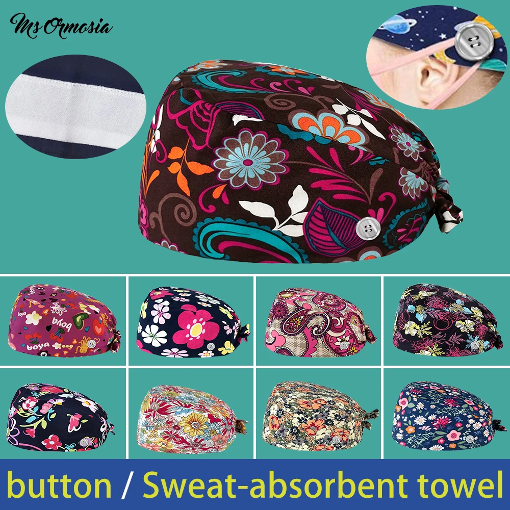 new high quality With buttons Pure cotton cartoon printing unisex scrubs hat lab work caps summer scrub cap Custom wholesale
new high quality With buttons Pure cotton cartoon printing unisex scrubs hat lab work caps summer scrub cap Custom wholesale