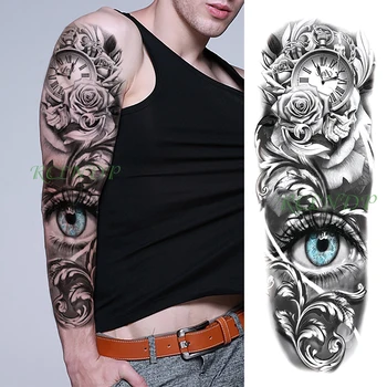 Tattoo Sticker Waterproof Temporary Pocket watch flower big eye planet full arm fake tatto flash tatoo for men women
Tattoo Sticker Waterproof Temporary Pocket watch flower big eye planet full arm fake tatto flash tatoo for men women