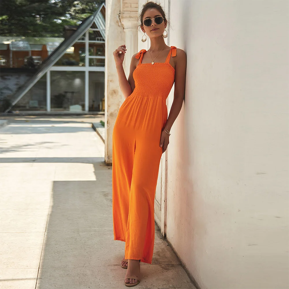 Fadzeco Summer Solid Sleeveless Wide Leg Jumpsuit Casual Spaghetti Strap Stretchy Long Pant Rompers
Fadzeco Summer Solid Sleeveless Wide Leg Jumpsuit Casual Spaghetti Strap Stretchy Long Pant Rompers