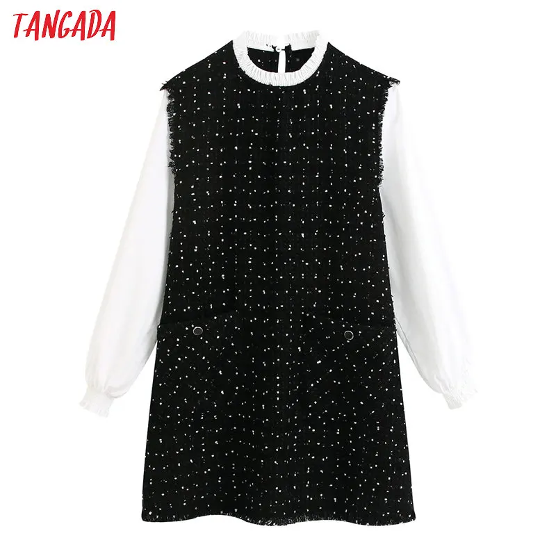 Tangada 2020 spring women tassel patchwork dress o neck Long Sleeve office Ladies elegant work midi Dress Vestidos BE324
Tangada 2020 spring women tassel patchwork dress o neck Long Sleeve office Ladies elegant work midi Dress Vestidos BE324