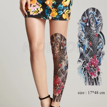 Full Arm Waterproof Temporary Tattoo Sticker color carp fish wave flower Fake Tatoo Stickers Flash Tatto Body Art for Man Woman 
Full Arm Waterproof Temporary Tattoo Sticker color carp fish wave flower Fake Tatoo Stickers Flash Tatto Body Art for Man Woman