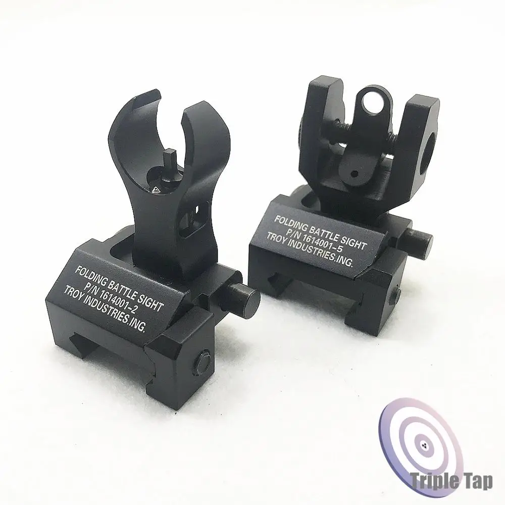 Troy Tactical Hunting Iron Flip Up Front & Rear Sight Set Folding Profile Quick Detach Rapid Transition Metal Airsoft sights
Troy Tactical Hunting Iron Flip Up Front & Rear Sight Set Folding Profile Quick Detach Rapid Transition Metal Airsoft sights