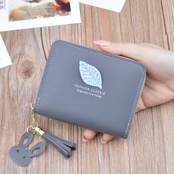 Tassel Women Wallet Small Simple Leaves Wallet Short PU Leather Coin Bag Zipper Purses Wallet Female Purse Clutch
Tassel Women Wallet Small Simple Leaves Wallet Short PU Leather Coin Bag Zipper Purses Wallet Female Purse Clutch