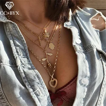 CC Necklaces For Women 5pcs set Chain Pendant Bohemia Style Long Statement Necklaces Party Bijoux Heart Shape Fine Jewelry YH86
CC Necklaces For Women 5pcs set Chain Pendant Bohemia Style Long Statement Necklaces Party Bijoux Heart Shape Fine Jewelry YH86