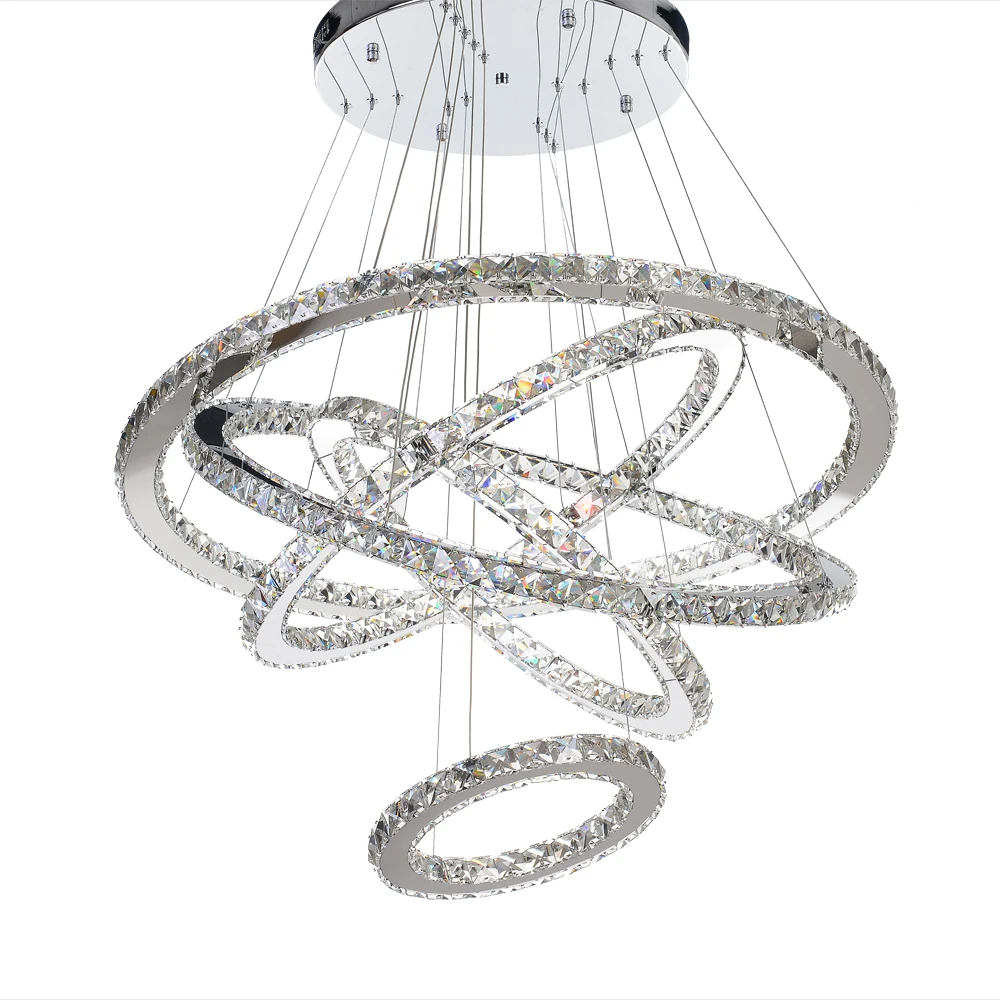 Modern LED Chandelier Light Fixture LED Crystal Rings Hanging Lamp 5 Circle Modern Chandelier Light led lights decoration
Modern LED Chandelier Light Fixture LED Crystal Rings Hanging Lamp 5 Circle Modern Chandelier Light led lights decoration