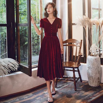 wei yin AE0208 Elegant Short Sleeves Velvet Long Evening Dresses Sexy V Neck Burgundy Evening Dresses 2019 Formal Gowns
wei yin AE0208 Elegant Short Sleeves Velvet Long Evening Dresses Sexy V Neck Burgundy Evening Dresses 2019 Formal Gowns