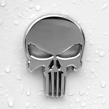 Car Styling Emblem 3D Car Stickers Cool Scary Exterior Mark 6x4.3cm The Punisher Skull Head Zinc Alloy Chrome Metal Accessories 
Car Styling Emblem 3D Car Stickers Cool Scary Exterior Mark 6x4.3cm The Punisher Skull Head Zinc Alloy Chrome Metal Accessories
