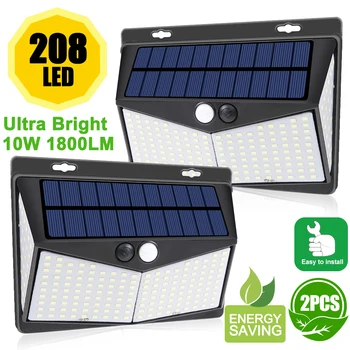 208 LED Solar Light PIR Motion Sensor Wall Lamp Human Body Infrared Outdoor Waterproof Home Garden Street Security Lights
208 LED Solar Light PIR Motion Sensor Wall Lamp Human Body Infrared Outdoor Waterproof Home Garden Street Security Lights