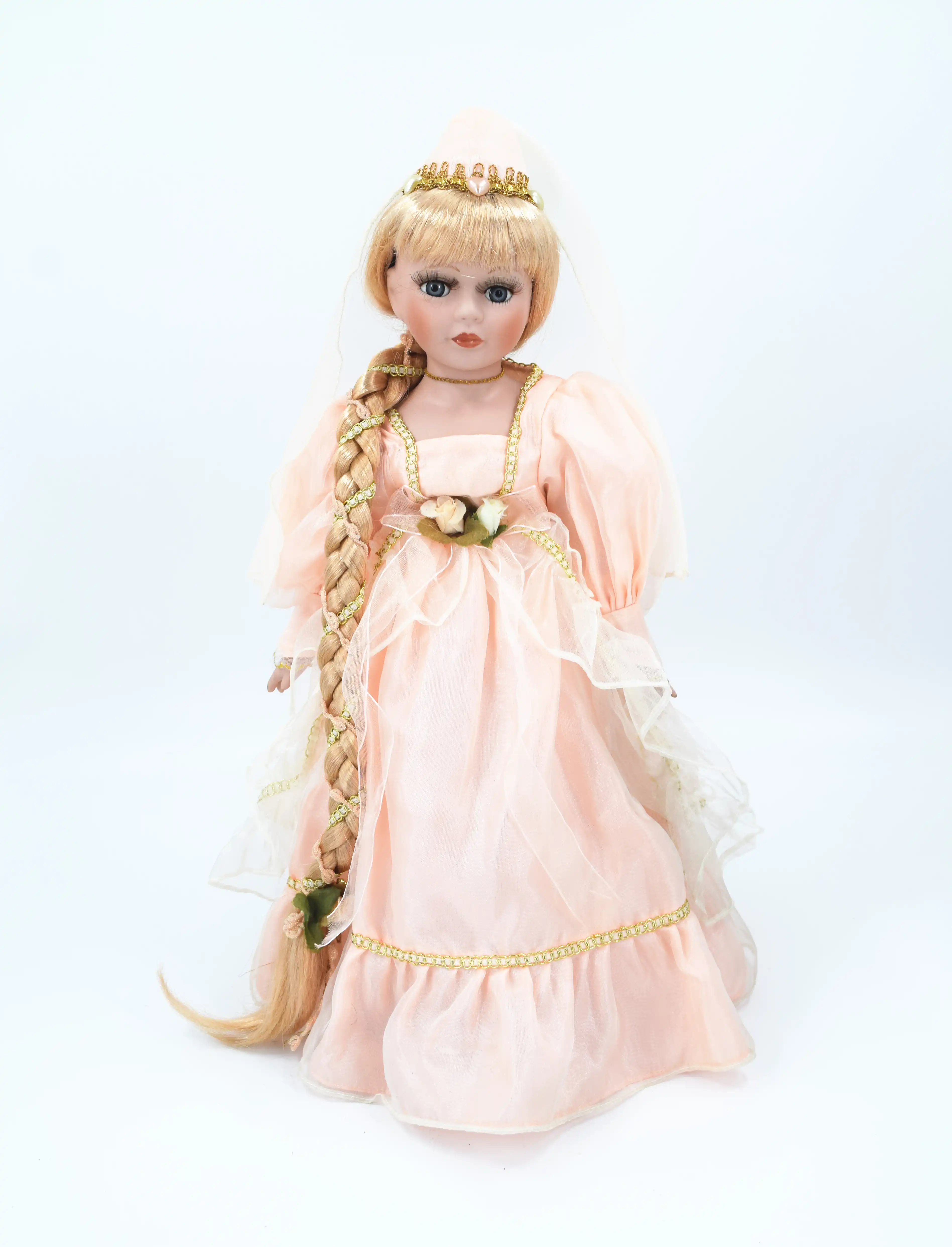 42cm long hair princess porcelain doll for girls birthday chrit