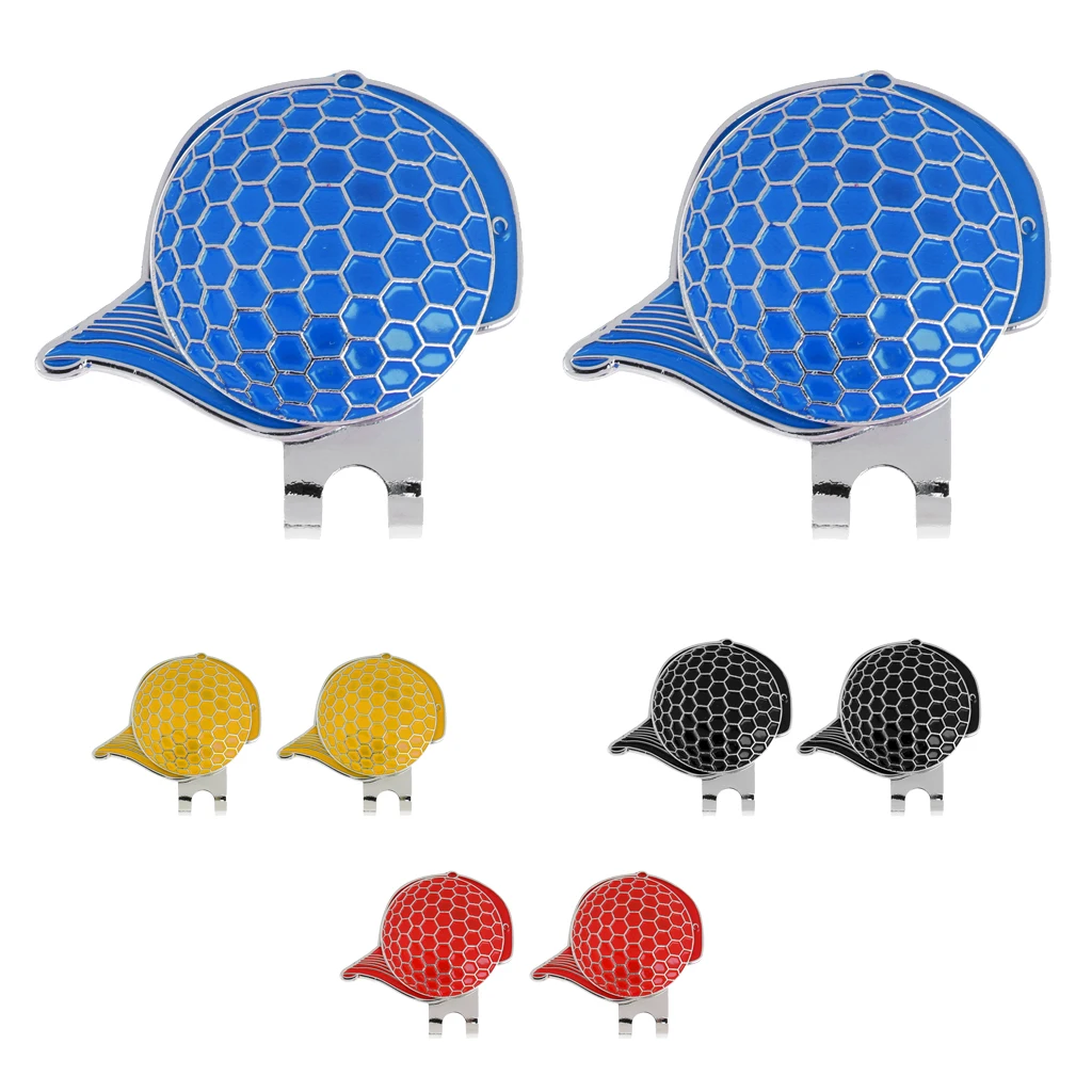 2 Sets of Fashion Cap Stainless Steel Golf Hat Clip Magnetic with Ball Marker 2 Sets of Fashion Cap Stainless Steel Golf Hat Clip Magnetic with Ball Marker