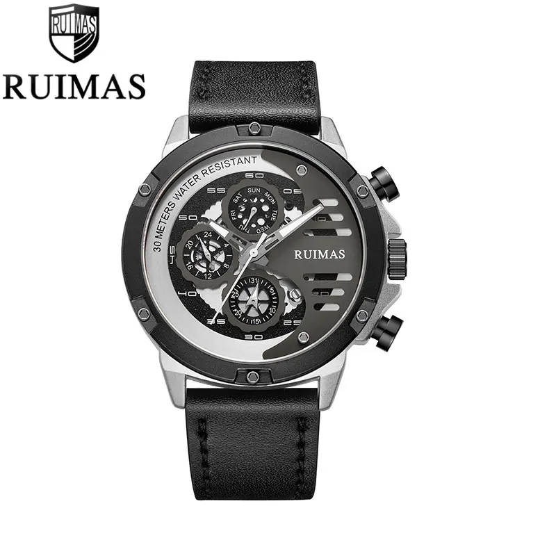 Ruimas Mens Watch for Men 2019 Brand Luxury Quartz Wristwatch Unique Mens Gifts Relogio Waterproof Chronograph Gentlemen Clock