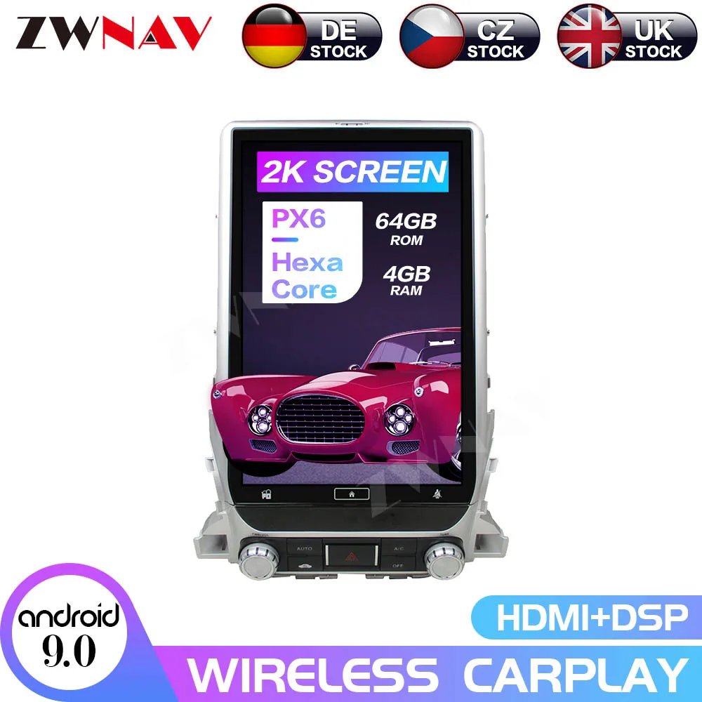 ZWNAV For TOYOTA LAND CRUISER LC200 2018 Android 9.0 64G Tesla Style Multimedia Player Auto Radio Head unit Stereo
ZWNAV For TOYOTA LAND CRUISER LC200 2018 Android 9.0 64G Tesla Style Multimedia Player Auto Radio Head unit Stereo
