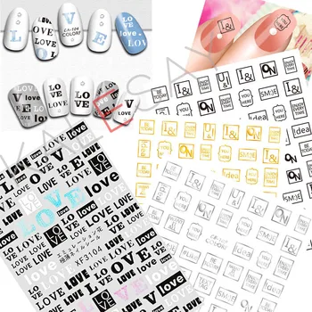 Silver Black Gold White Text Tag Nail Sticker for Nails Decoration Back Glue Smiling Love Label Decals Manicure Design Idea Here
Silver Black Gold White Text Tag Nail Sticker for Nails Decoration Back Glue Smiling Love Label Decals Manicure Design Idea Here