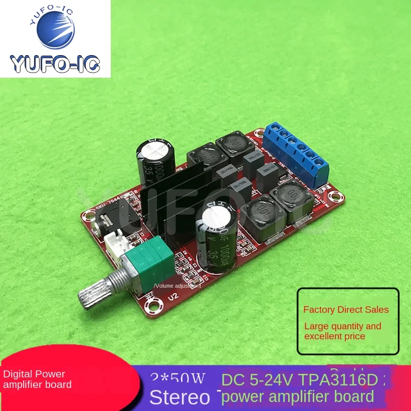 Free Ship 3pcs 2*50W High-End Digital Amplifier Board Dc24v Tpa3116d2 Dual Channel Stereo Amplifier Board
Free Ship 3pcs 2*50W High-End Digital Amplifier Board Dc24v Tpa3116d2 Dual Channel Stereo Amplifier Board