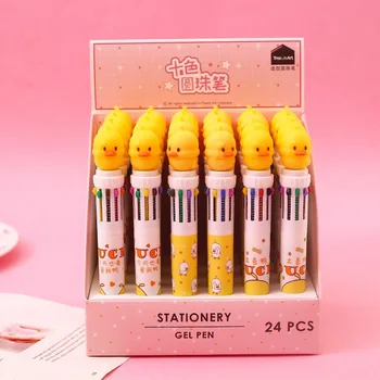 24pcs/1lot Kawaii Ball pen 10color Come dancing duck Ballpoint Pens School Stationery Writing Supplies Office Supplies
24pcs/1lot Kawaii Ball pen 10color Come dancing duck Ballpoint Pens School Stationery Writing Supplies Office Supplies