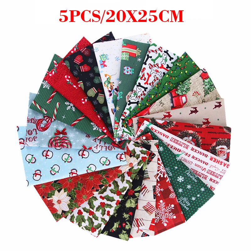 5pcs Christmas Series Assorted Cotton Fabric DIY Sewing Quilting Patchwork Needlework Handmade Material Printed Cloth 20x25cm
5pcs Christmas Series Assorted Cotton Fabric DIY Sewing Quilting Patchwork Needlework Handmade Material Printed Cloth 20x25cm