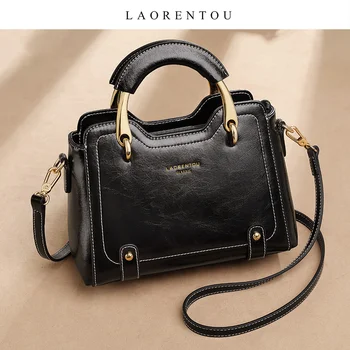 LAORENTOU Retro Messenger Bags Cowhide Split Leather Female Stylish Handbag Commute Totes Women Classic Shoulder Bag Black Purse
LAORENTOU Retro Messenger Bags Cowhide Split Leather Female Stylish Handbag Commute Totes Women Classic Shoulder Bag Black Purse