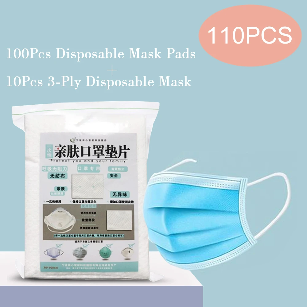 110Pcs 3-Ply Disposable Face Mask Pads Dust Mask Face Masks with Elastic Ear Loop for All People
110Pcs 3-Ply Disposable Face Mask Pads Dust Mask Face Masks with Elastic Ear Loop for All People