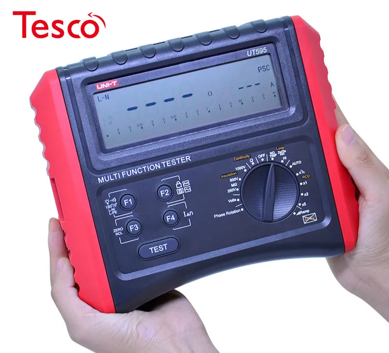 UNI-T UT595 digital RCD tester Multifunction Loop Testers Earth Ground Line Loop Impedance Tester Insulation Resistance Meter
UNI-T UT595 digital RCD tester Multifunction Loop Testers Earth Ground Line Loop Impedance Tester Insulation Resistance Meter