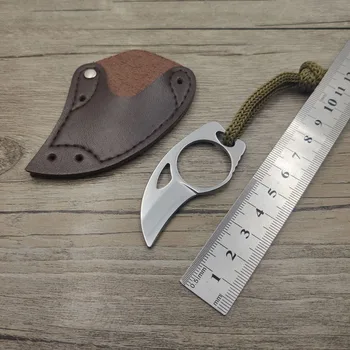 Protable MC Tactical Claw hobby survival Karambit Ring 3" Knife mini pocket knife camping with Leather Sheath
Protable MC Tactical Claw hobby survival Karambit Ring 3" Knife mini pocket knife camping with Leather Sheath