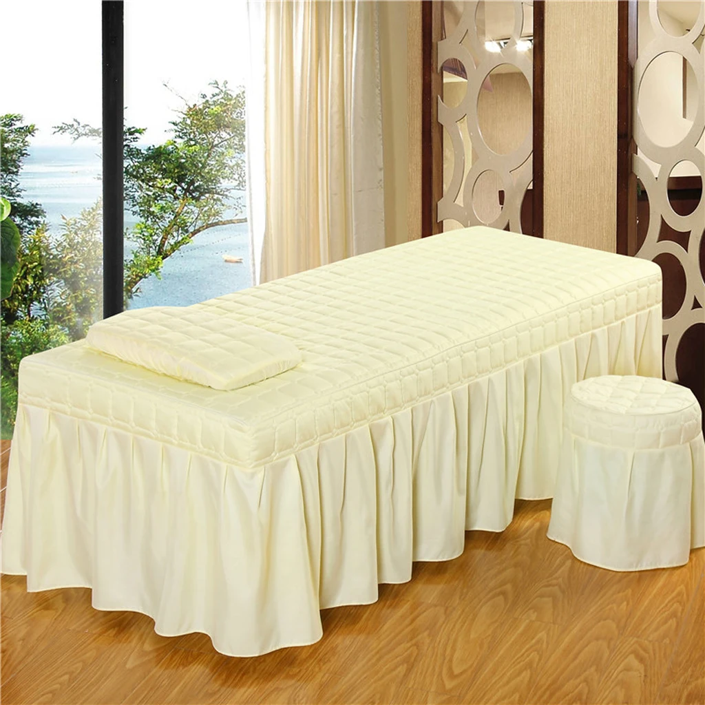 Cosmetic Linen Massage Table Skirt Beauty Bed Sheet Cover With Bedskirt Cosmetic Linen Massage Table Skirt Beauty Bed Sheet Cover With Bedskirt