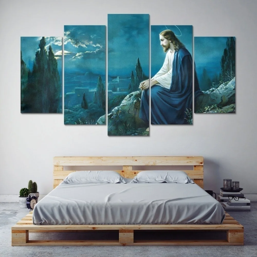5 Panels Christian Decorations Jesus Poster Decor Living Room Pictures Modern Wall Arts Canvas Modular Painting Mural Color Arts
5 Panels Christian Decorations Jesus Poster Decor Living Room Pictures Modern Wall Arts Canvas Modular Painting Mural Color Arts