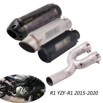 Exhaust Set for 2015-2020 Yamaha R1 YZF-R1 Motorcycle Exhaust Pipe Middle Link Pipe Slip On 51mm Escape No DB Killer Delete Cat
Exhaust Set for 2015-2020 Yamaha R1 YZF-R1 Motorcycle Exhaust Pipe Middle Link Pipe Slip On 51mm Escape No DB Killer Delete Cat
