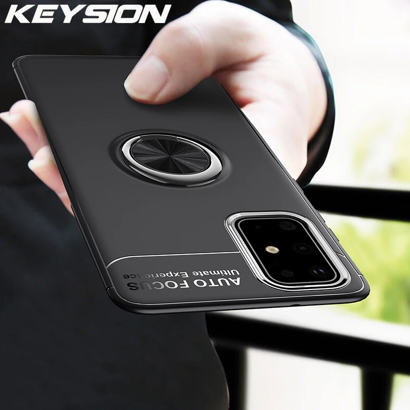Чехол KEYSION с кольцом для телефона Samsung S20 Ultra S10 Lite Note 20 10 Plus противоударный чехол A51