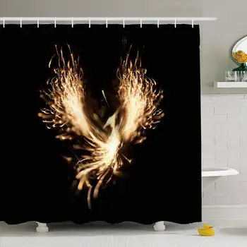 Shower Curtain Set with Hooks 72x72 Sign Burning Bird Phoenix Ornate Isolated On Hot Wildlife Birth Yellow Red Black Abstract
Shower Curtain Set with Hooks 72x72 Sign Burning Bird Phoenix Ornate Isolated On Hot Wildlife Birth Yellow Red Black Abstract