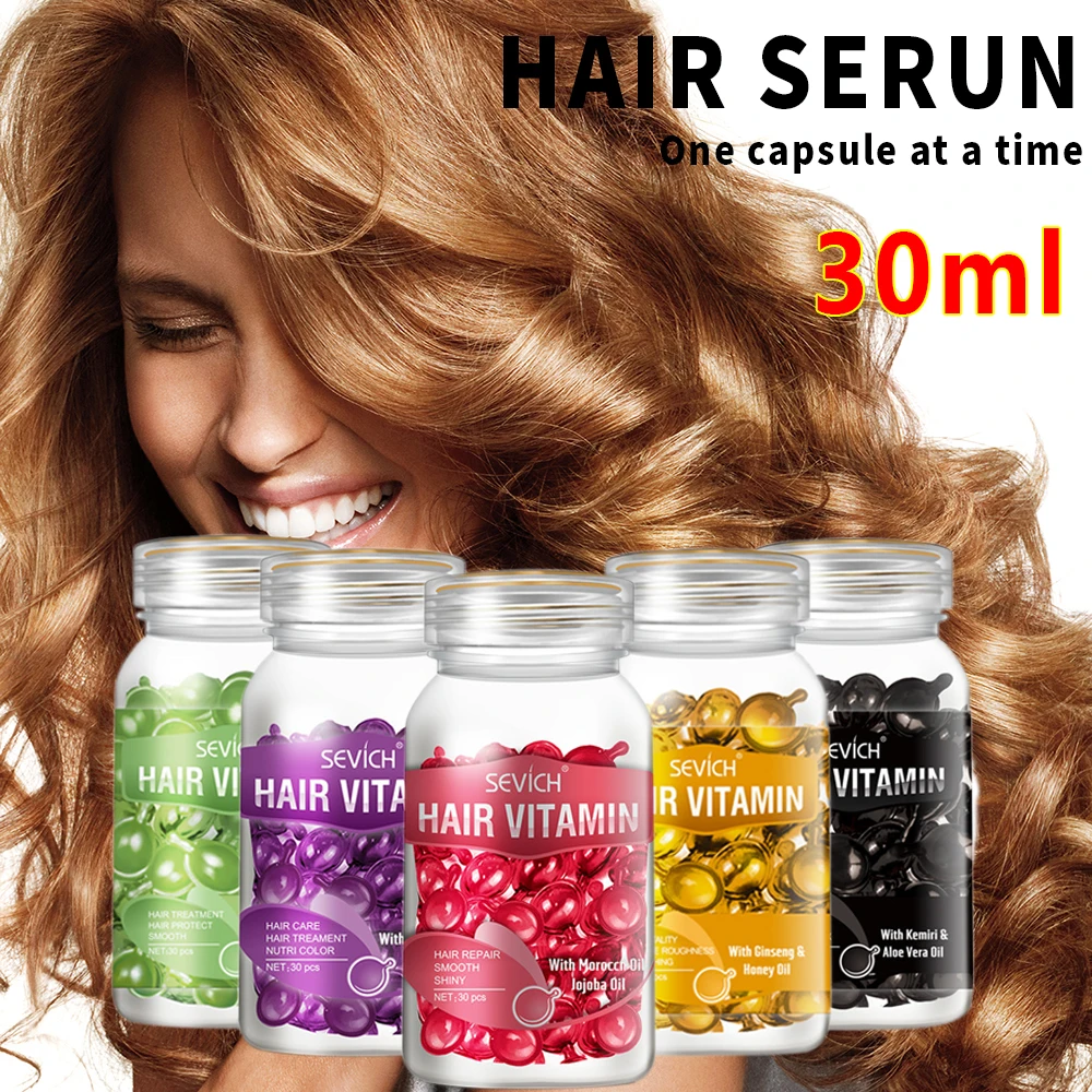 Sevich Smooth Silky Hair Vitamin Capsule Keratin Complex Oil Hair Care Repair Damaged Hair Serum Moroccan Oil Anti Hair Loss 
Sevich Smooth Silky Hair Vitamin Capsule Keratin Complex Oil Hair Care Repair Damaged Hair Serum Moroccan Oil Anti Hair Loss