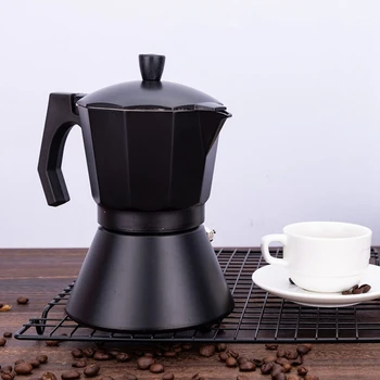 

Mocha Latte Coffee Maker Italian Moka Espresso Cafeteira Percolator Pot 9 Cup Stovetop Coffee Maker 450Ml