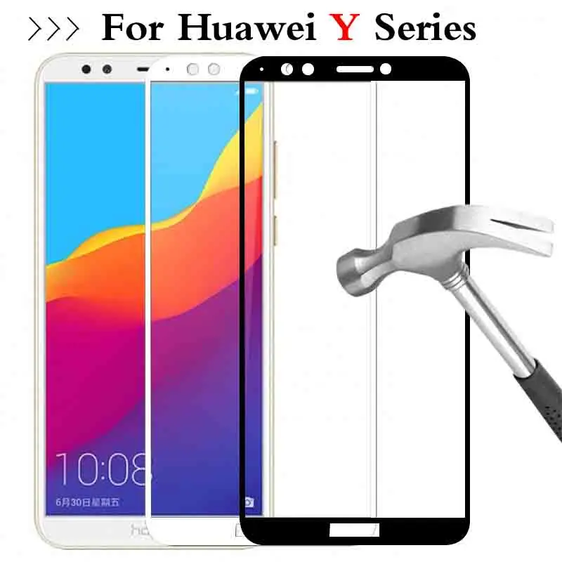 

Tempered Glass Black White for Huawei Y3 Y5 Y6 Y7 Y9 Prime 2017 2018 Y 3 5 6 7 9 3y 5y 6y 7y 9y Protective Glas Screen Protector
