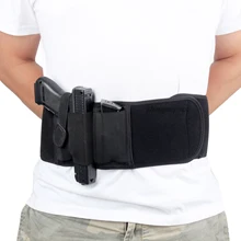 

Shooting Hunting Belt Holsters Right / Left Hand Tactical Pistol Belly Band Holster Concealed Military Gun Pouch Airsoft