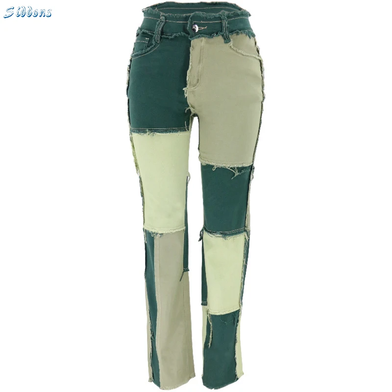 SIDDONS Patchwork Skinny Straight Leg Jeans Woman High Waist Tight Hip Denim Trousers Sexy Color Block Vintage Streetwear Pants
SIDDONS Patchwork Skinny Straight Leg Jeans Woman High Waist Tight Hip Denim Trousers Sexy Color Block Vintage Streetwear Pants